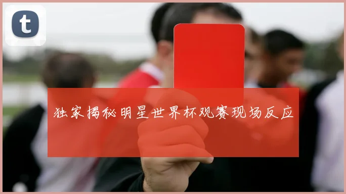 独家揭秘明星世界杯观赛现场反应